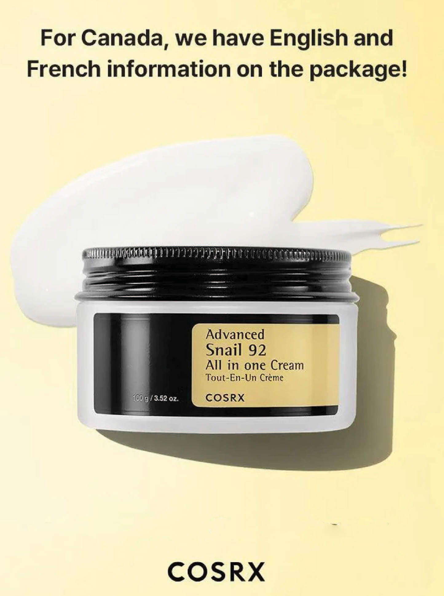 Cosrx Advanced Snail 92 Crème tout-en-un