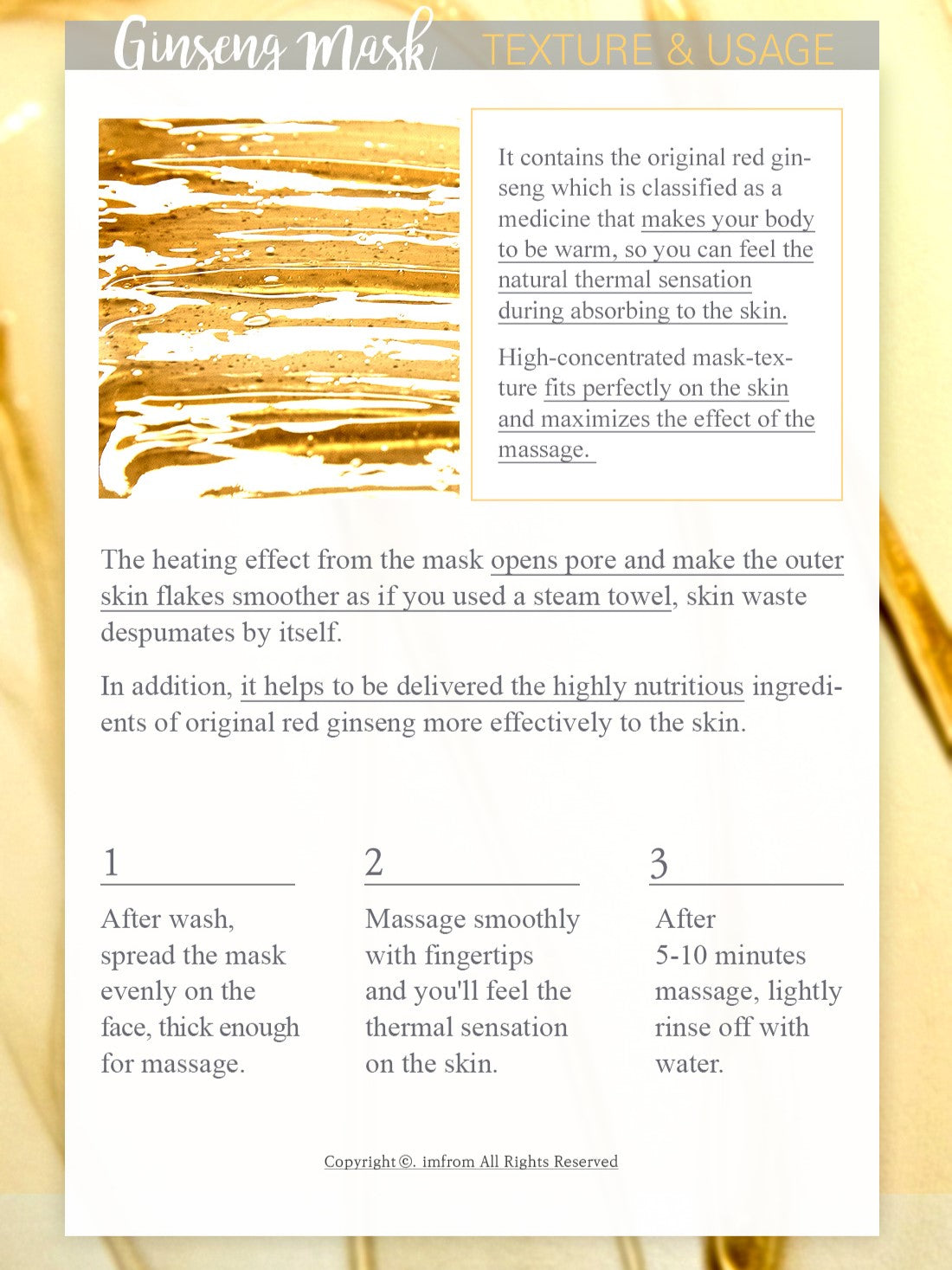 IM FROM Ginseng Mask