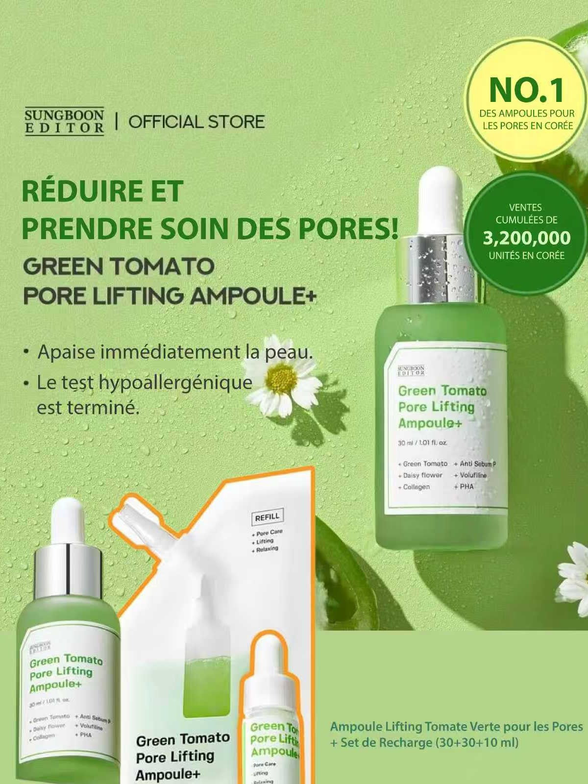 SUNGBOON EDITOR Green Tomato Pore Lifting Ampoule