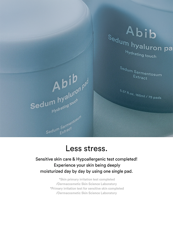 Abib Sedum Hyaluron Pad Toucher Hydratant 75pcs