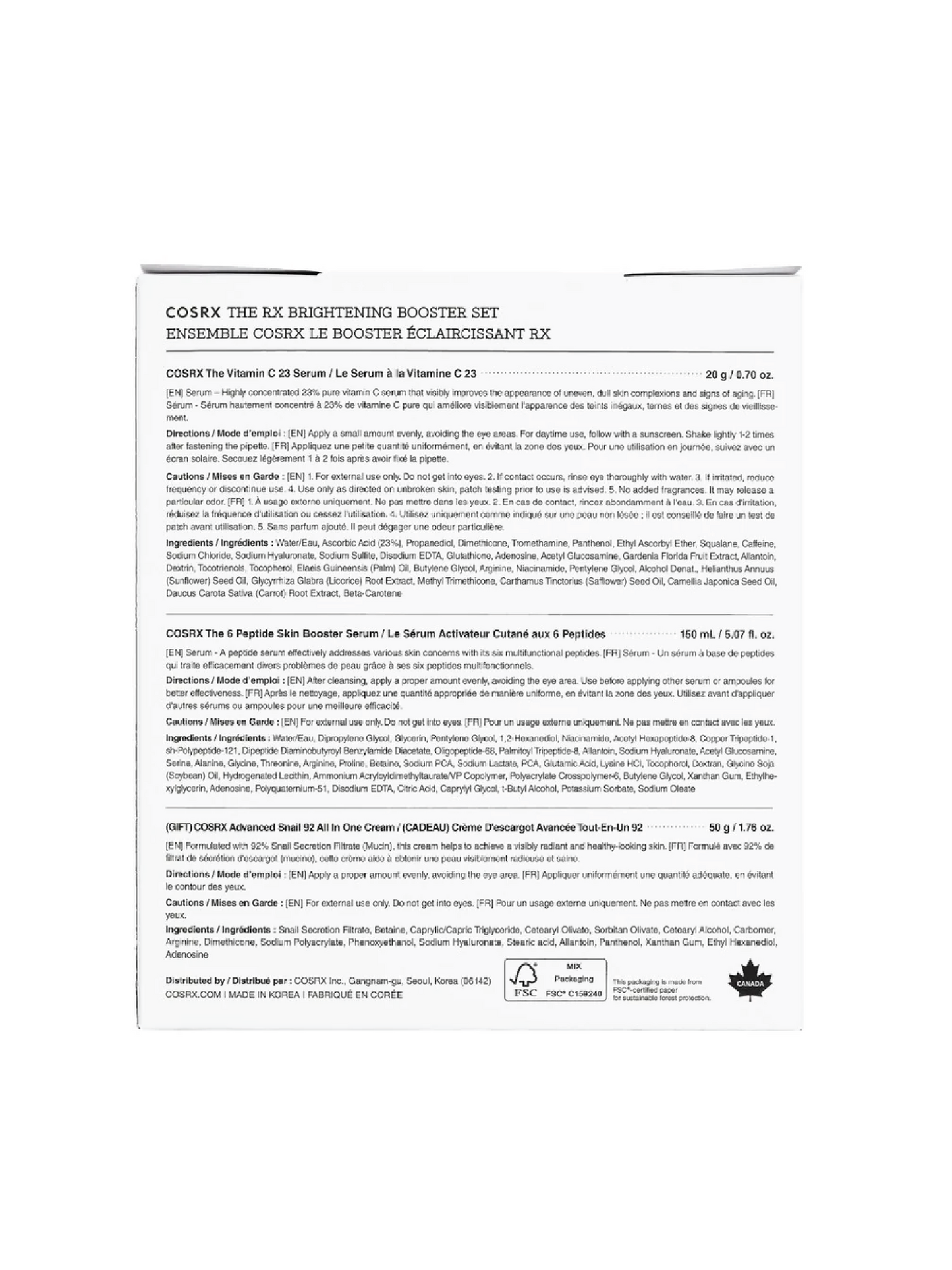 COSRX The Rx Brightening Booster Set