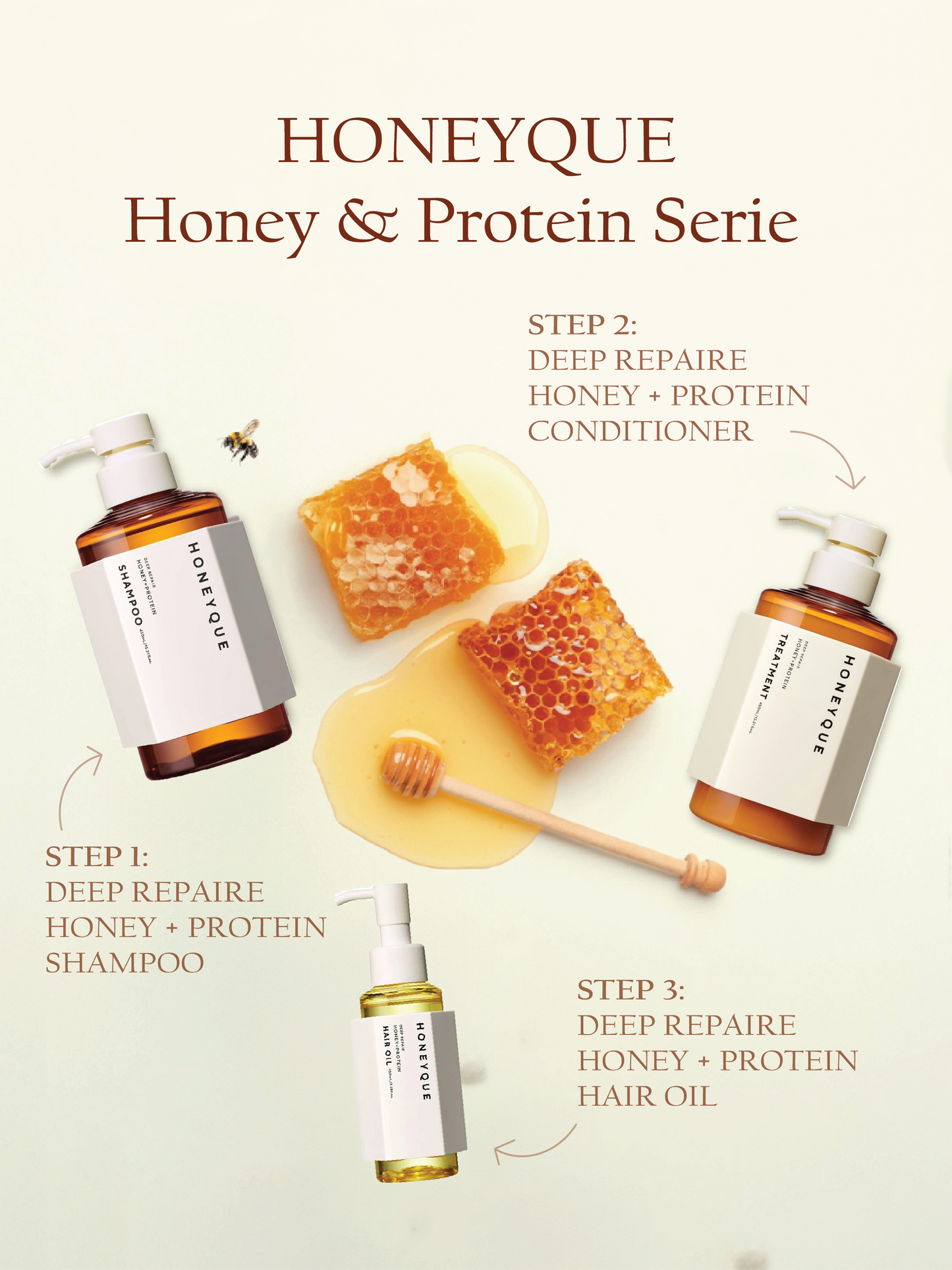 HONEYQUE Honey + Protein Shampoo OR Treatment