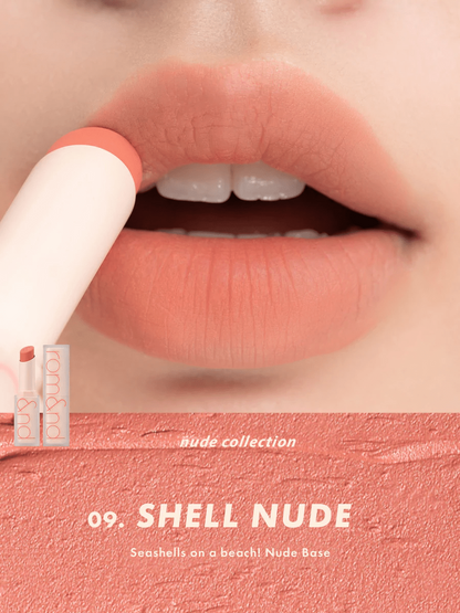 ROMAND Zero Matte Lipstick 09 Shell Nude