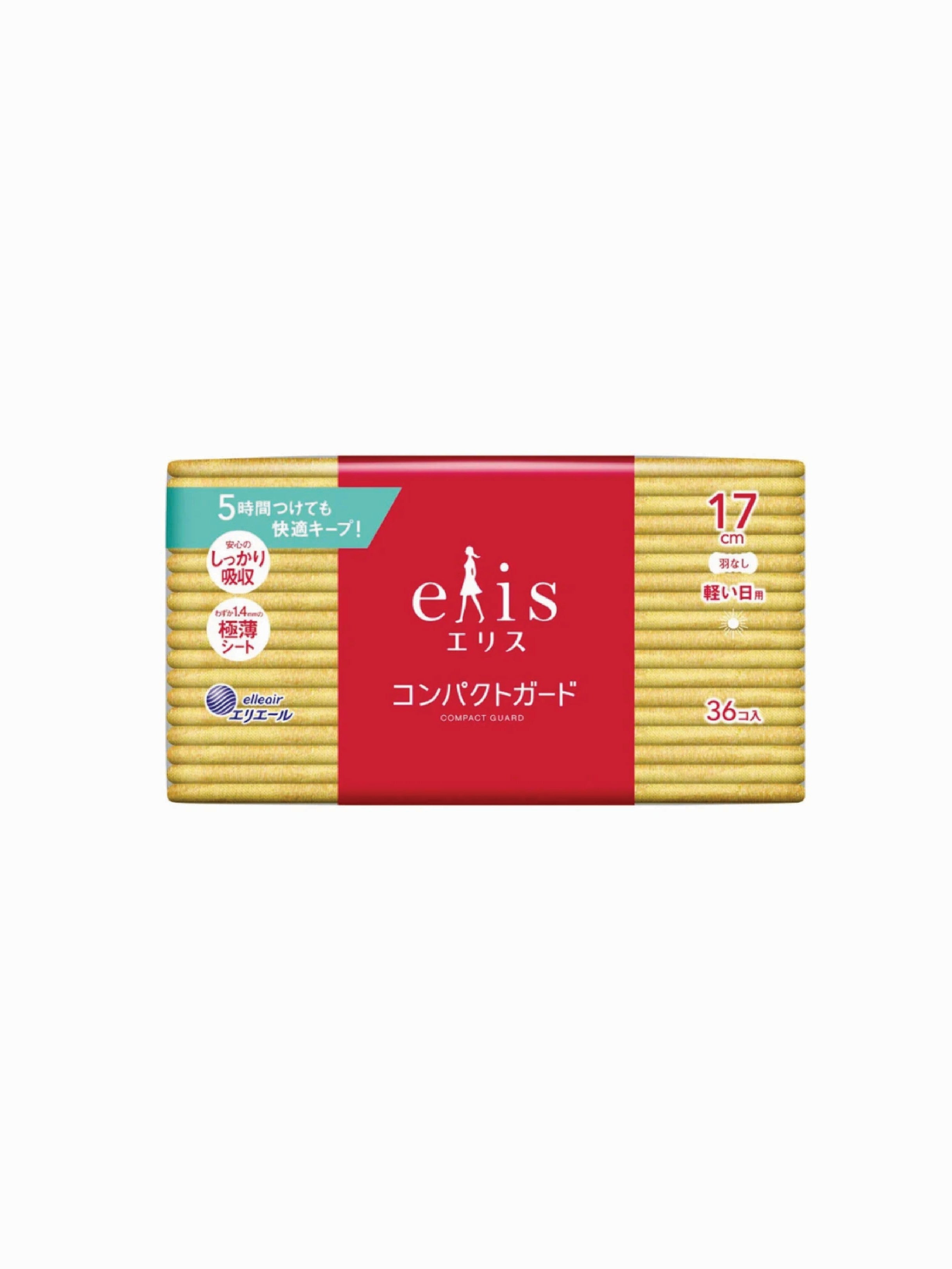 ELLEAIR Elis Compact Guard Sanitary Pads 17cm 36pcs