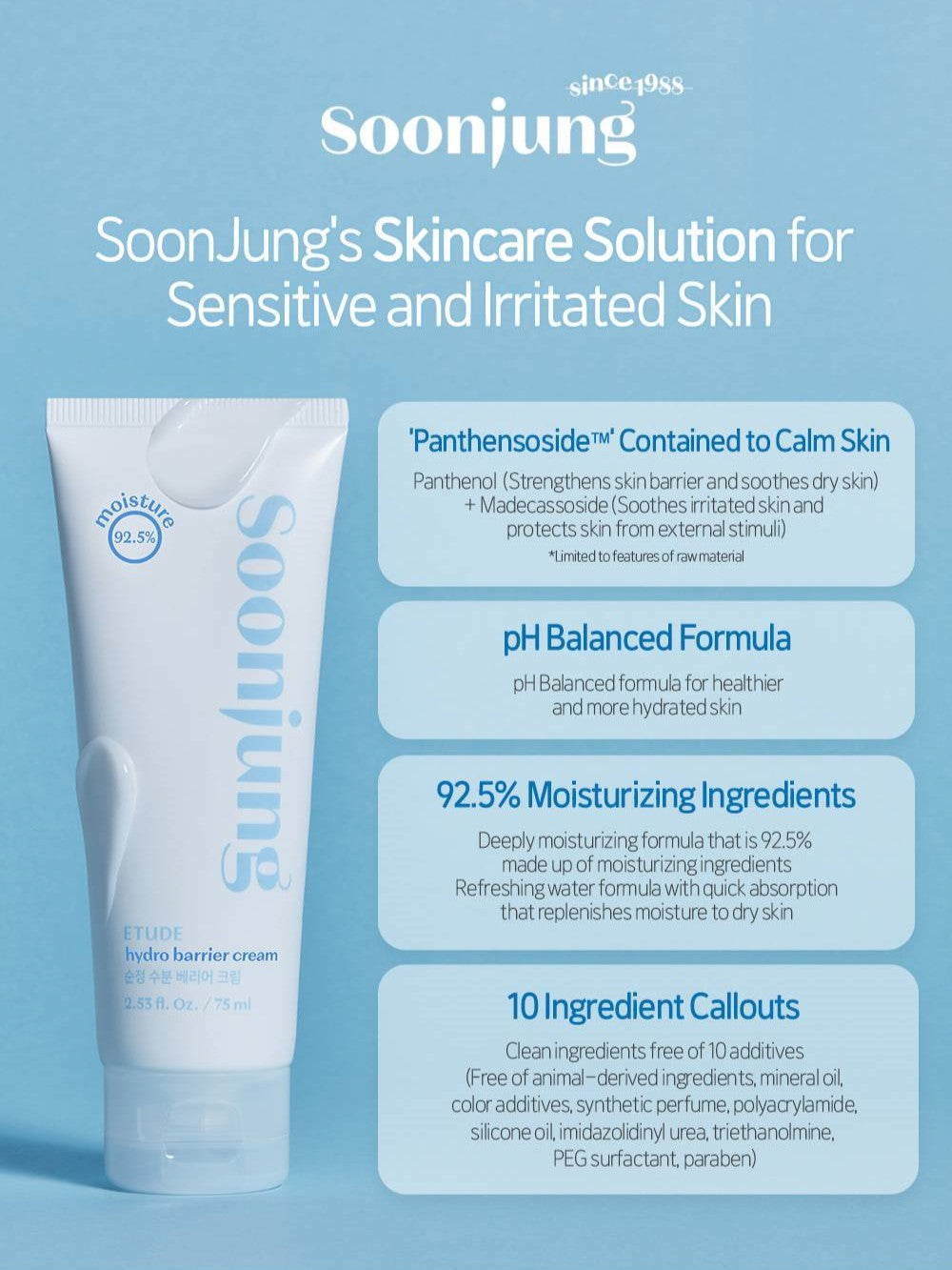 ETUDE HOUSE Soon Jung Hydro Barrier Cream (Tube) 75ml