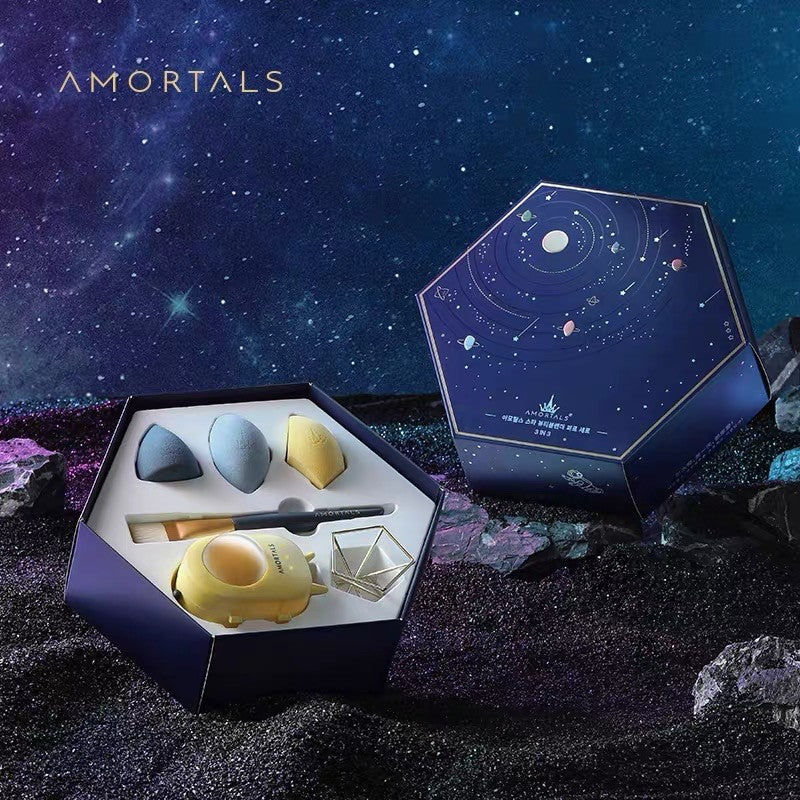 Amortals Space Capsule Foundation Tools Gift Set (Makeup Sponge+Brush)