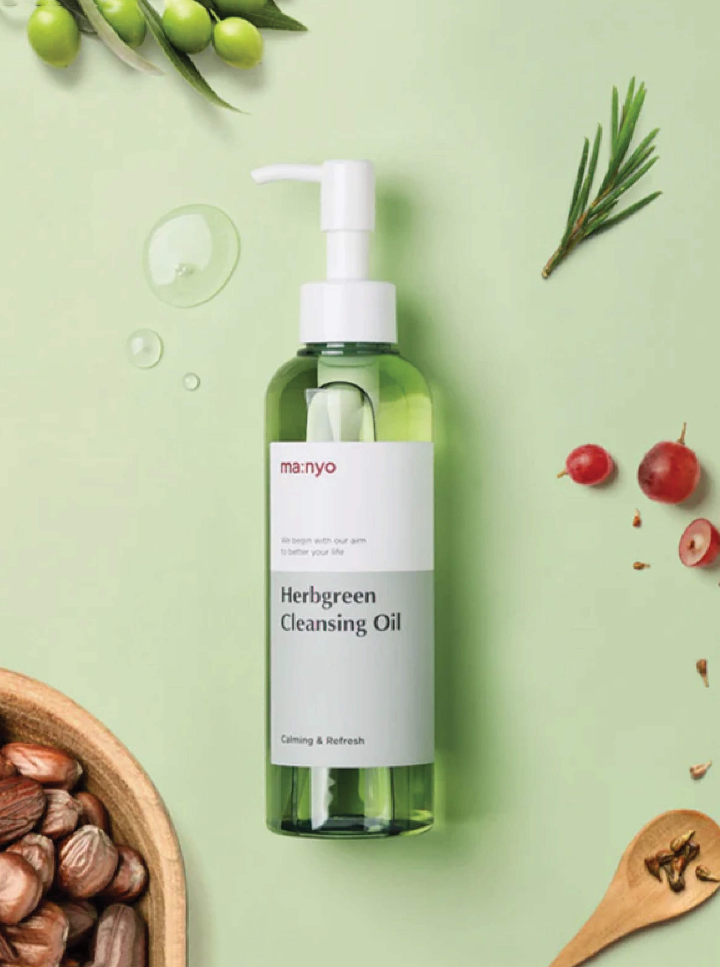 Huile Démaquillante MANYO Herbes Vertes