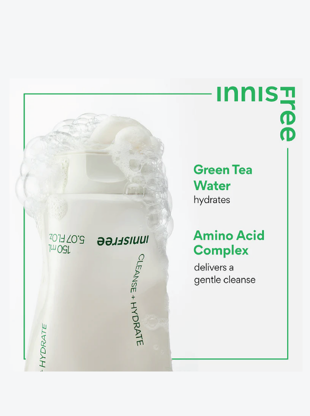 INNISFREE Mousse Nettoyante Acides Aminés Thé Vert