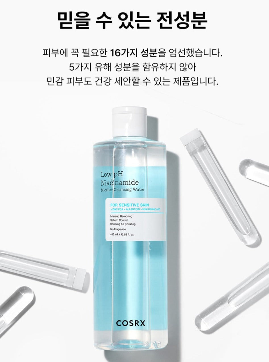 COSRX Eau Micellaire Nettoyante au Niacinamide à faible pH