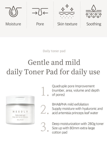 NEEDLY Daily Toner Pad 60 Pads