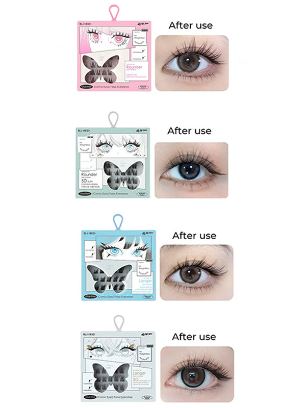 BLJ Comic Eyes Glue free False Eyelashes