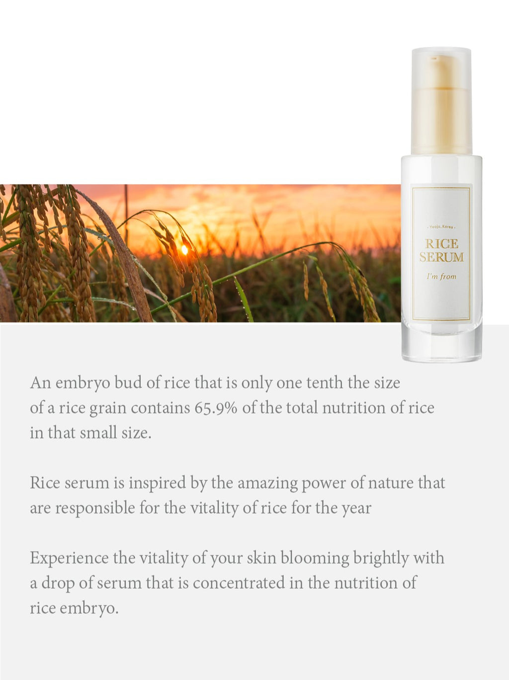 Sérum de riz IM FROM 30 ml