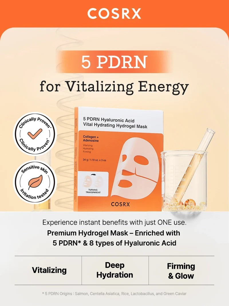COSRX 5 PDRN Hyaluronic Acid Vital Hydrating Hydrogel Mask (3)