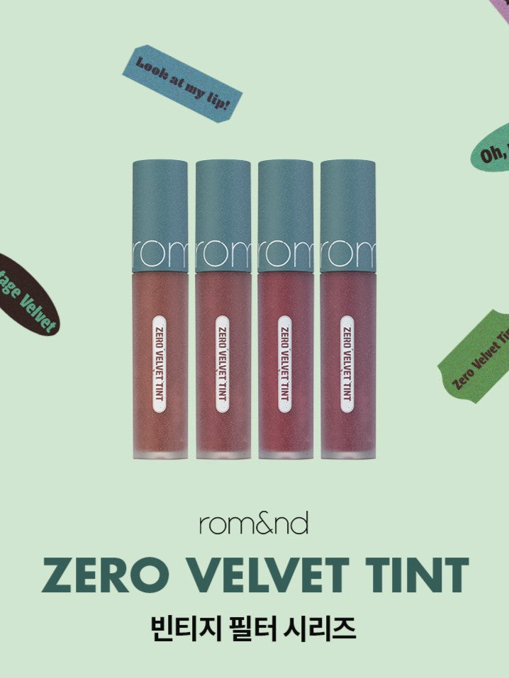ROM&ND Zero Velvet Tint : Filtre Vintage - 3 couleurs