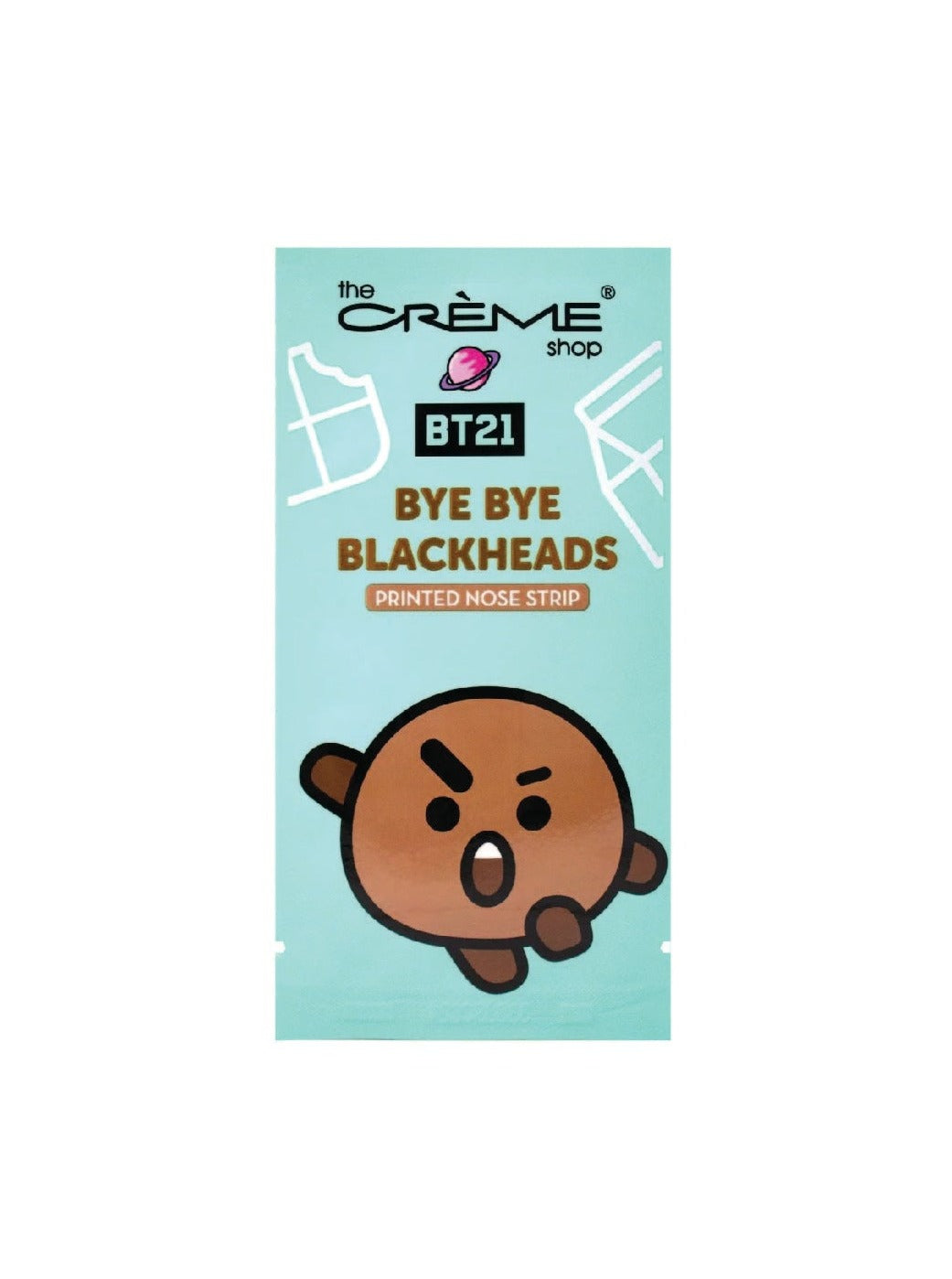 THE CREME SHOP | BT21 : Bye Bye Points Noirs - Bandes Purifiantes Imprimées (Lot de 8)