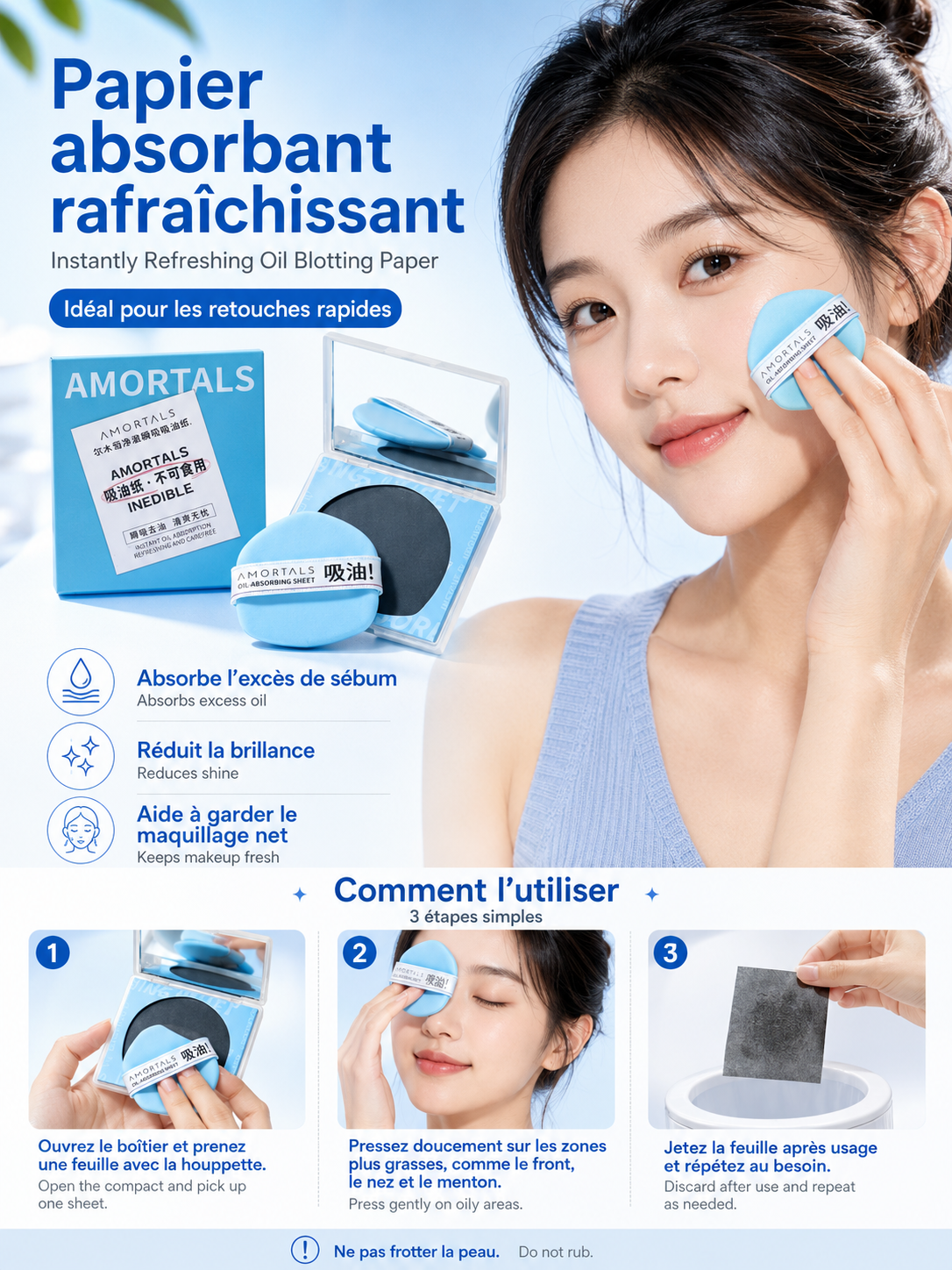 AMORTALS Instantly Refreshing Oil Blotting Paper