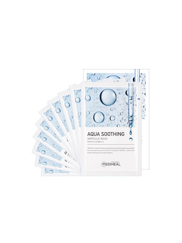 MEDIHEAL Masque ampoule apaisant Aqua 10 pièces