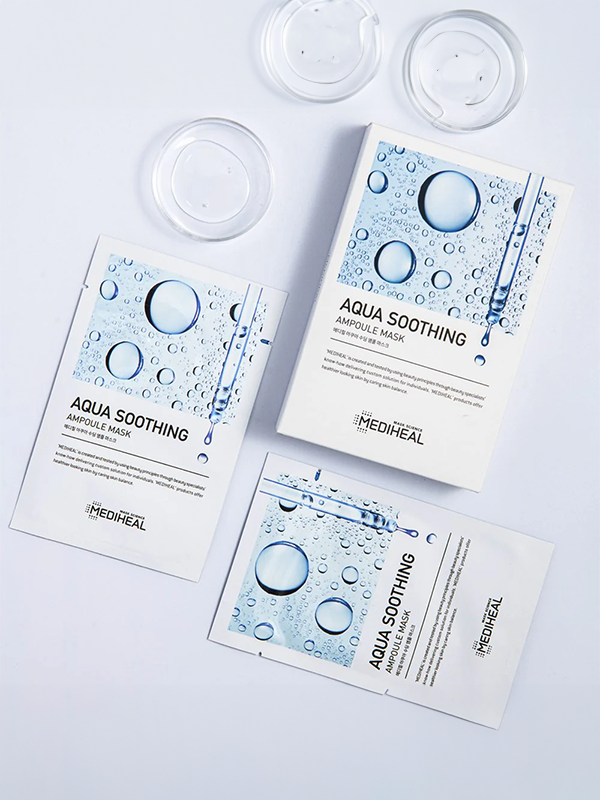 MEDIHEAL Masque ampoule apaisant Aqua 10 pièces