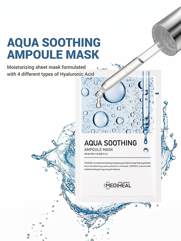MEDIHEAL Masque ampoule apaisant Aqua 10 pièces