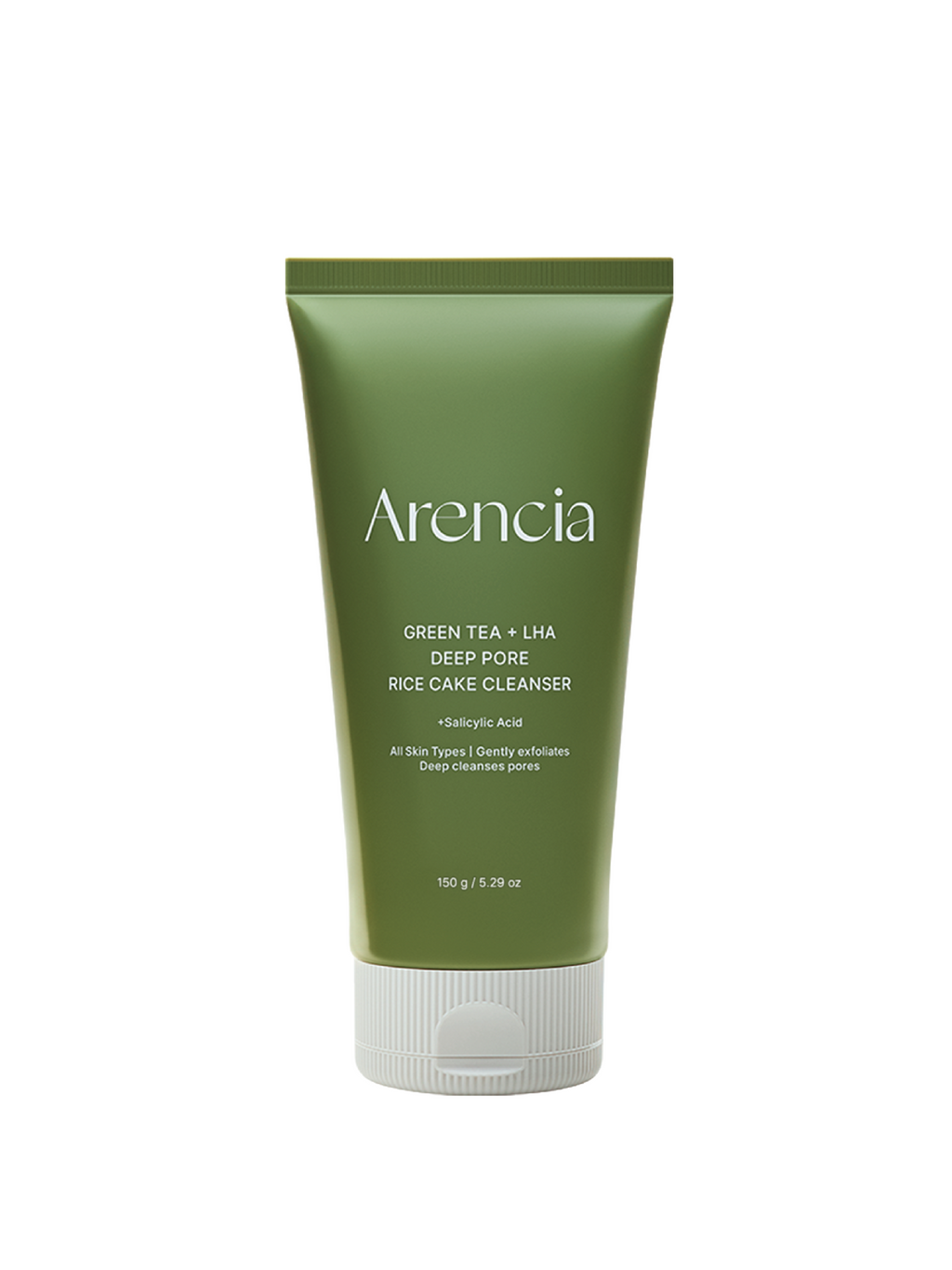 ARENCIA Green Tea + LHA Deep Pore Rice Cake Cleanser