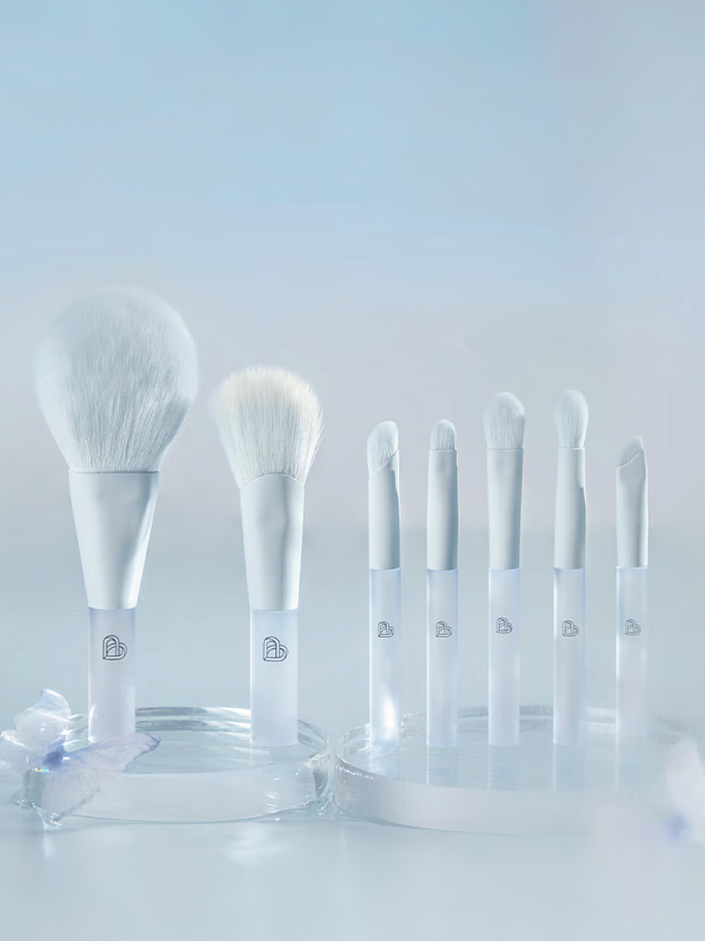 BLJ Mini Make Up Brush Zip Pouch Set 9pcs - 2 Type