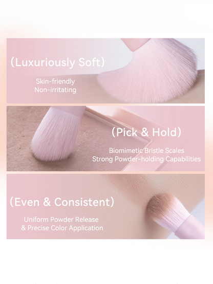 BLJ Mini Make Up Brush Zip Pouch Set 9pcs - 2 Type