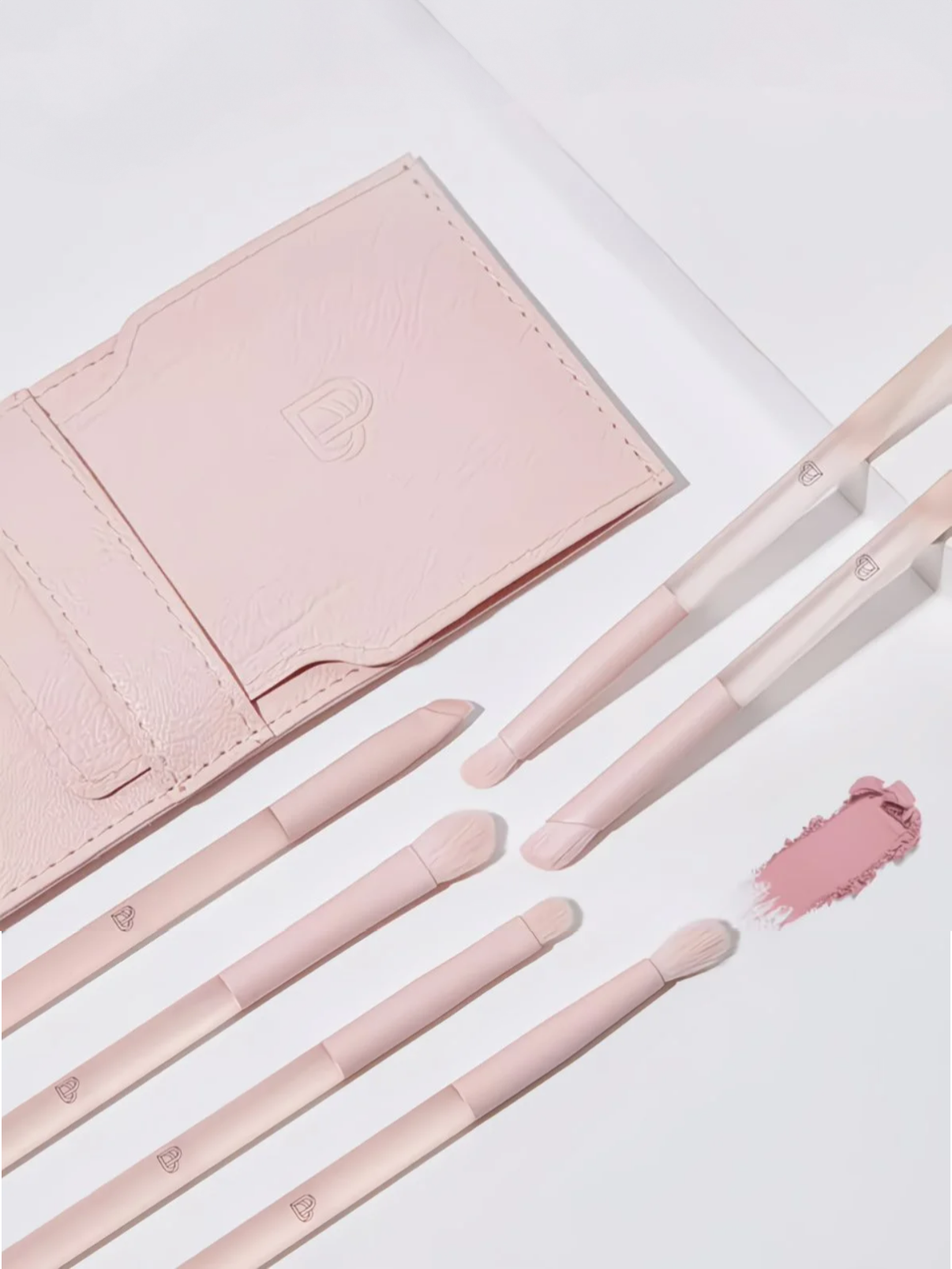 BLJ Semi Sugar Peach Eye Brush Pouch Set Pink 6pcs