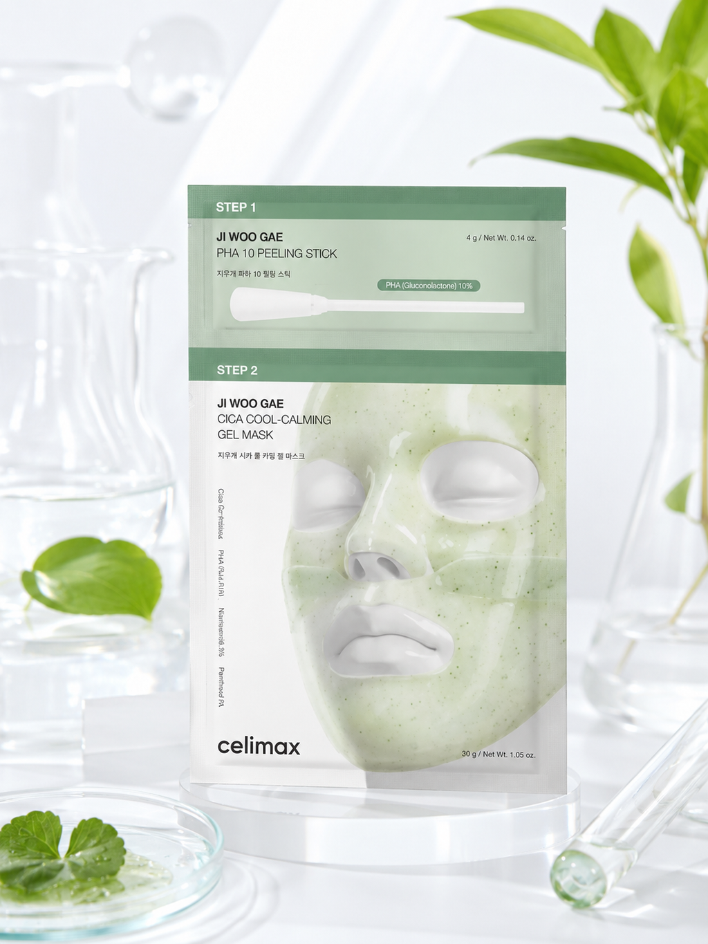 CELIMAX Ji Woo Gae Cica PHA Peel 2 Step Gel Mask (4)