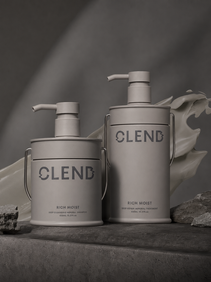 CLEND Rich Moist Deep Mineral Shampoo/Treatment 450ml