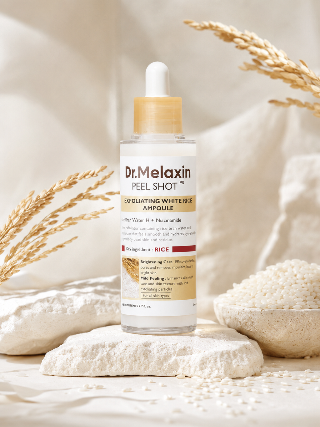 DR MELAXIN Peel Shot Glow White Rice Ampoule 80ml