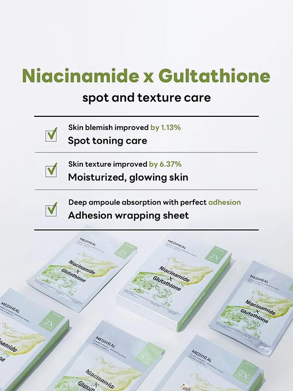 MEDIHEAL Masque Enveloppant Derma Synergy Niacinamide & Glutathion (10)