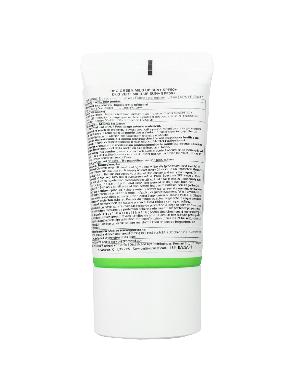 DR G GREEN MILD UP SUN+ SPF50+
