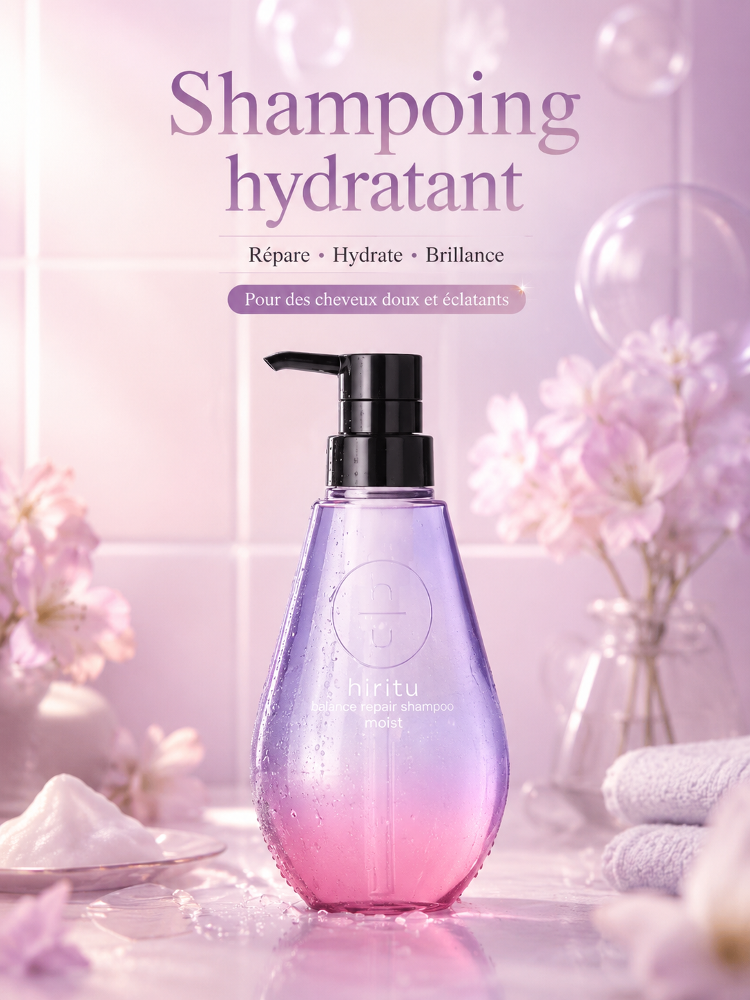 HIRITU Balance Repair Moist Shampoo or Treatment 410ml