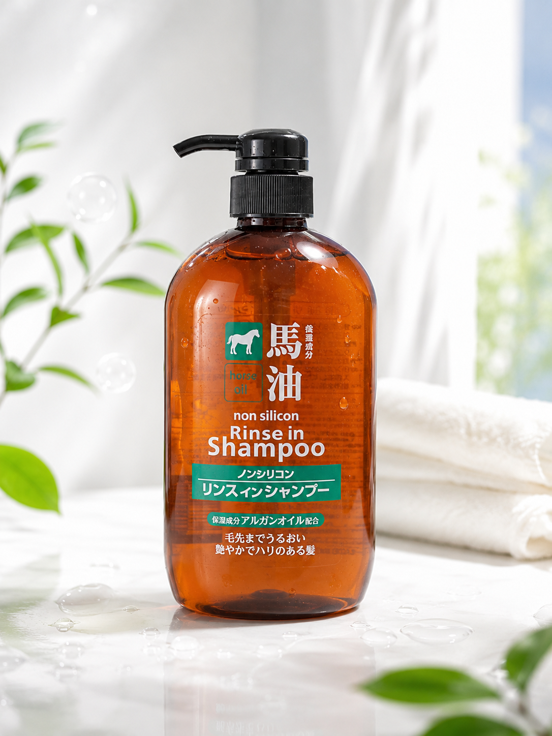 KUMANOYUSHI Horse Oil Rinse In Shampoo 600ml