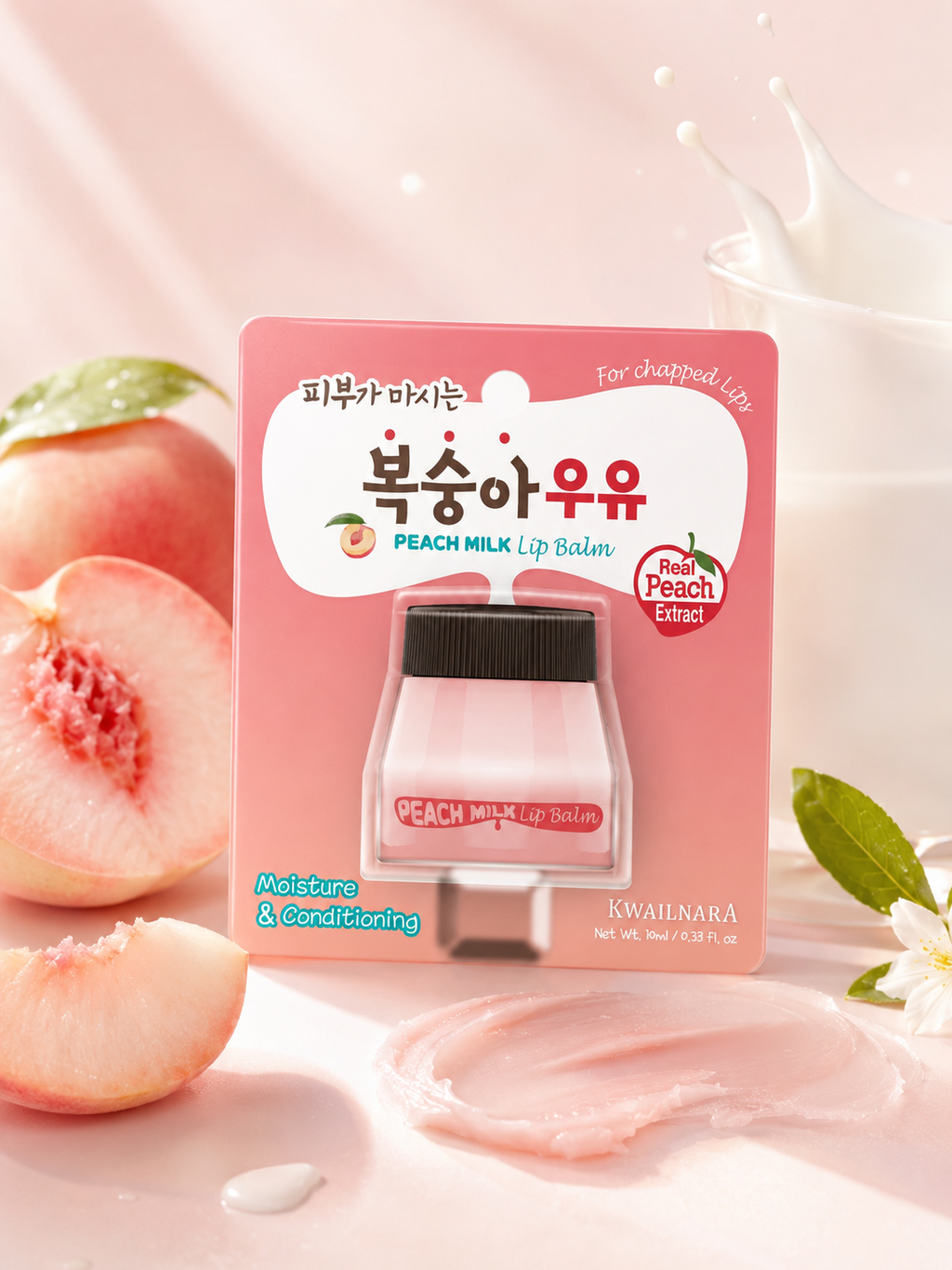 KWAILNARA Peach Milk Lip Balm