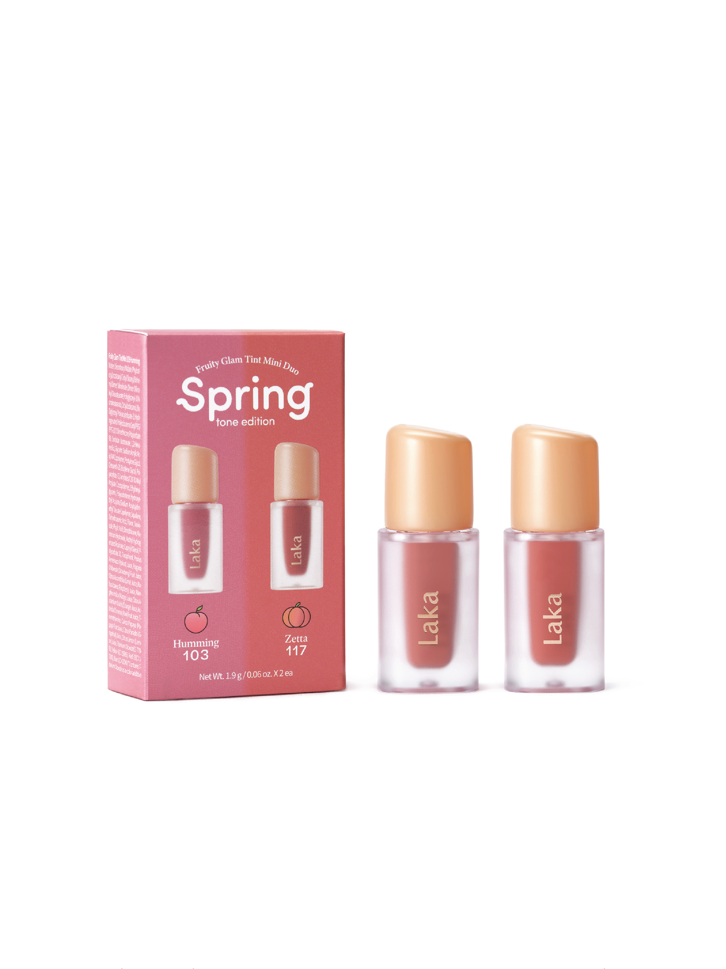 LAKA Fruity Glam Tint Mini Duo Set - 4 Shade