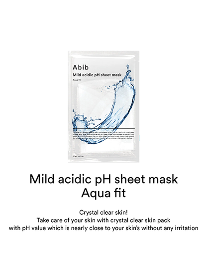 ABIB Mild Acidic PH Sheet Mask Aqua Fit 10pcs