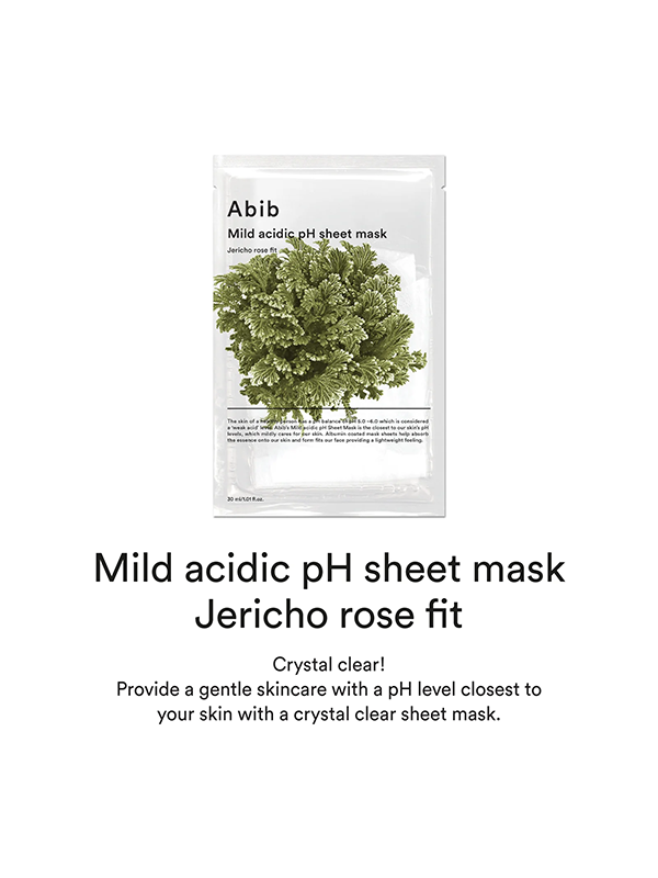 Abib Masque en tissu au pH acide doux Jericho Rose Fit 10pcs