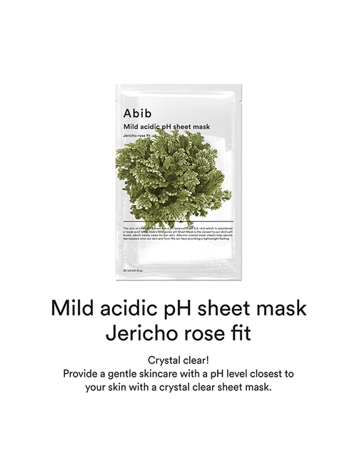 ABIB Masque en tissu pH doux Rose de Jéricho 10 pces