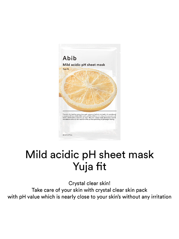 ABIB Mild Acidic PH Sheet Mask Yuja Fit 10 masques