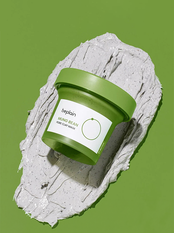 BEPLAIN Masque à l'argile de haricot mungo pour les pores 120ml + 12ml x4