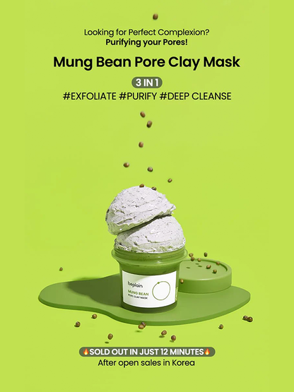 BEPLAIN Mung Bean Pore Clay Mask 120ml + 12ml x4