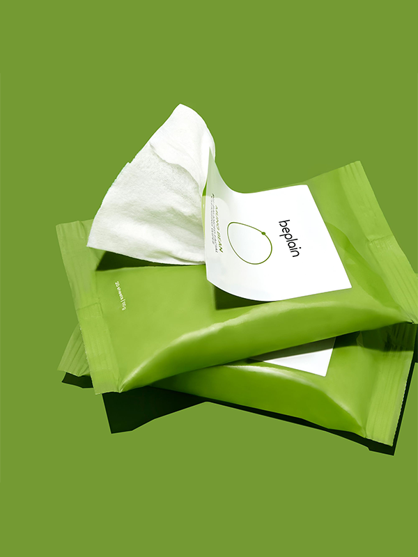 BEPLAIN Lingettes nettoyantes visage équilibrantes au pH de haricot mungo 20 lingettes