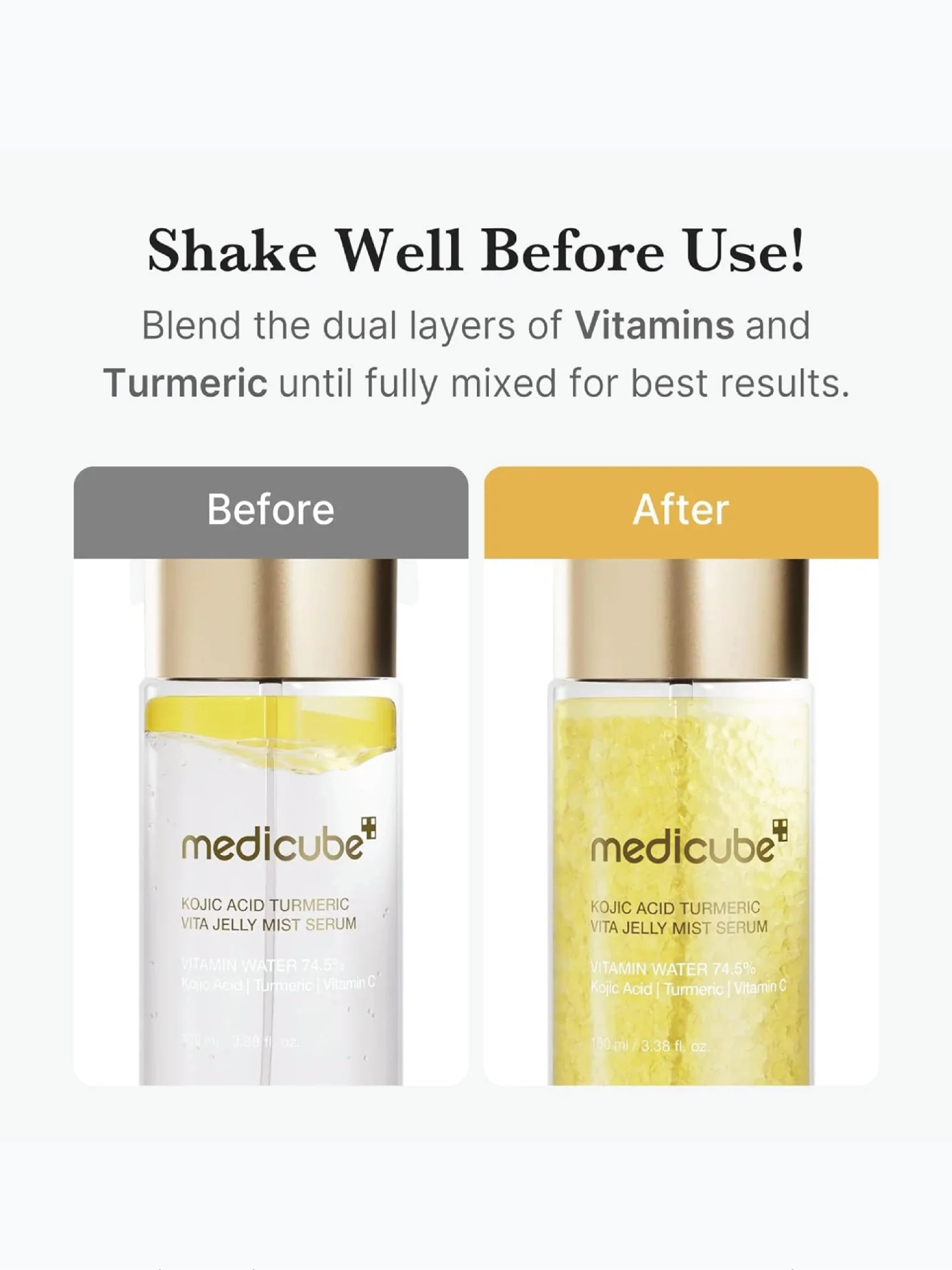 MEDICUBE Kojic Acid Turmeric Vita Jelly Mist Serum 100ml