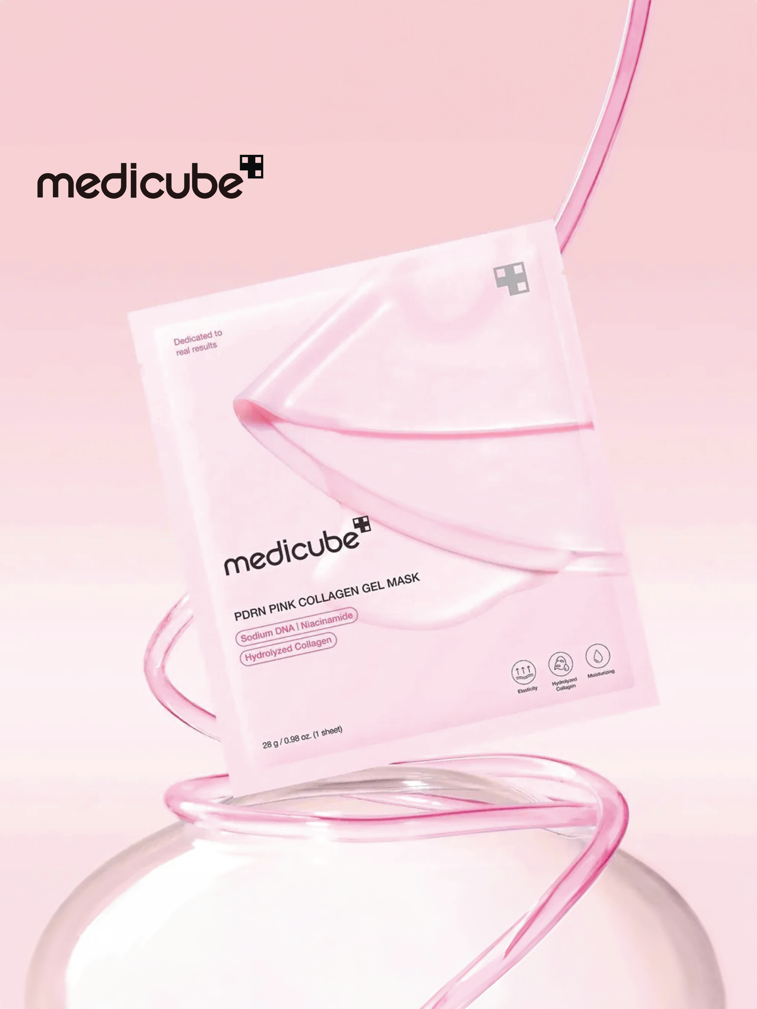 Masque Gel au Collagène Rose PDRN MEDICUBE 1pc