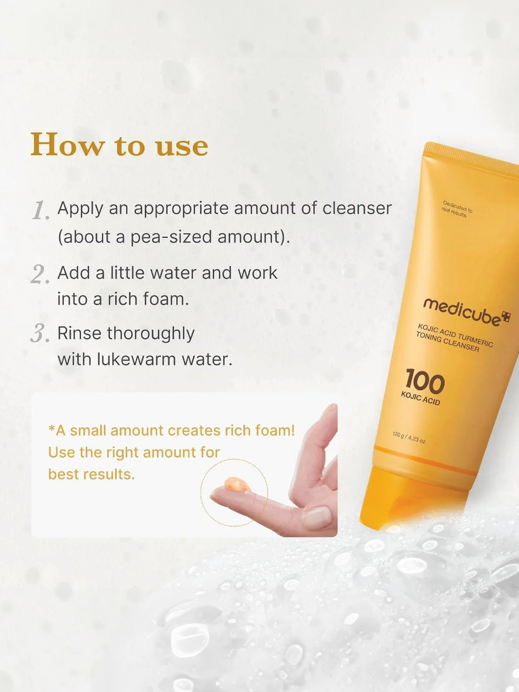 Medicube Kojic Acid Turmeric Toning Cleanser 120g