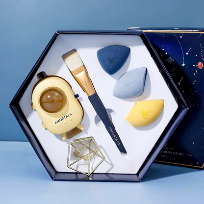 Amortals Space Capsule Foundation Tools Gift Set (Makeup Sponge+Brush)