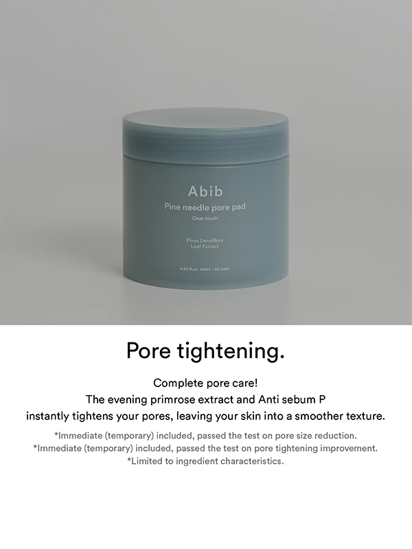 ABIB Pine Needle Pore Pad Clear Touch 60 lingettes