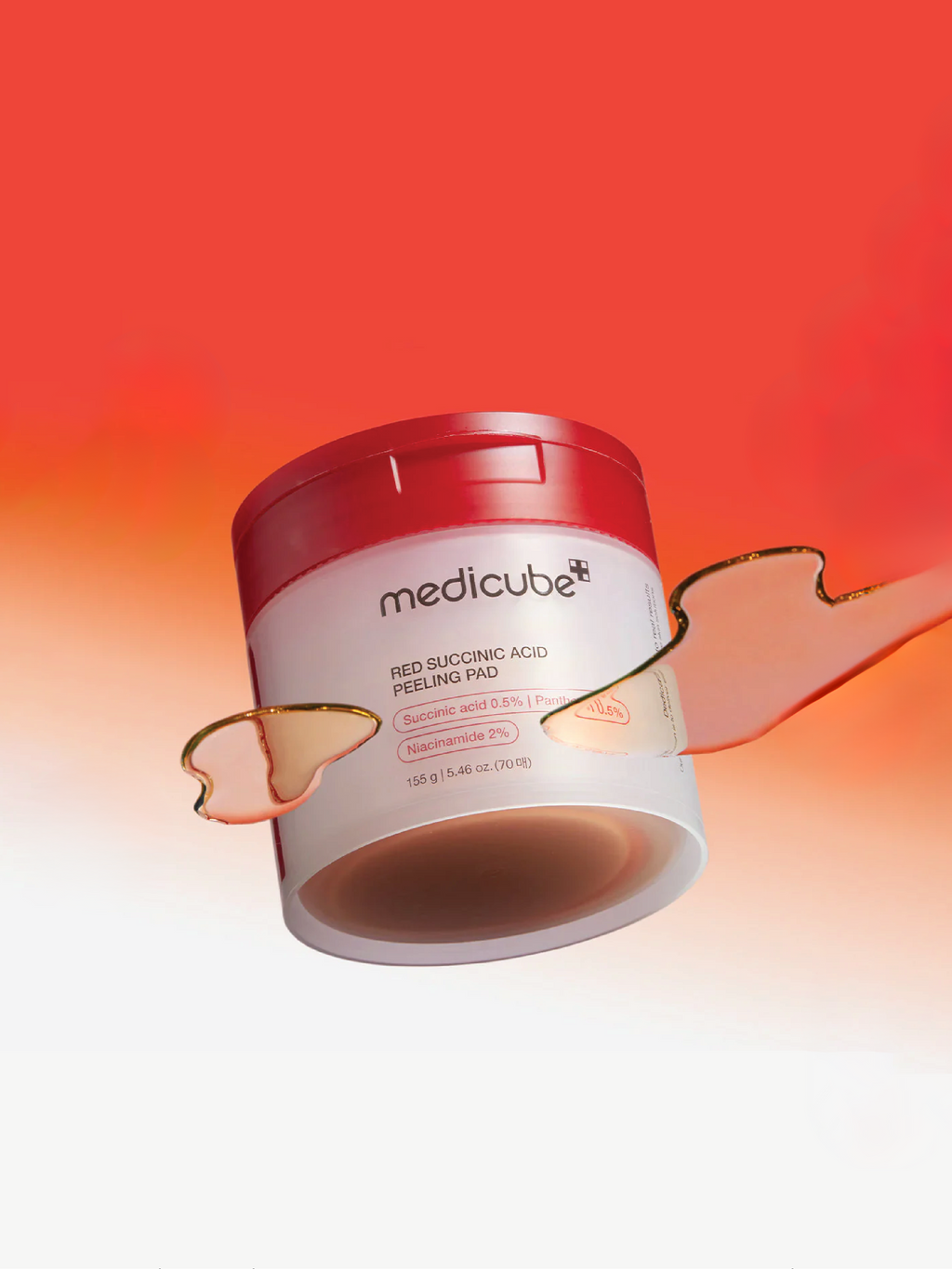 MEDICUBE Tampons Peeling à l'Acide Succinique Rouge 70 tampons