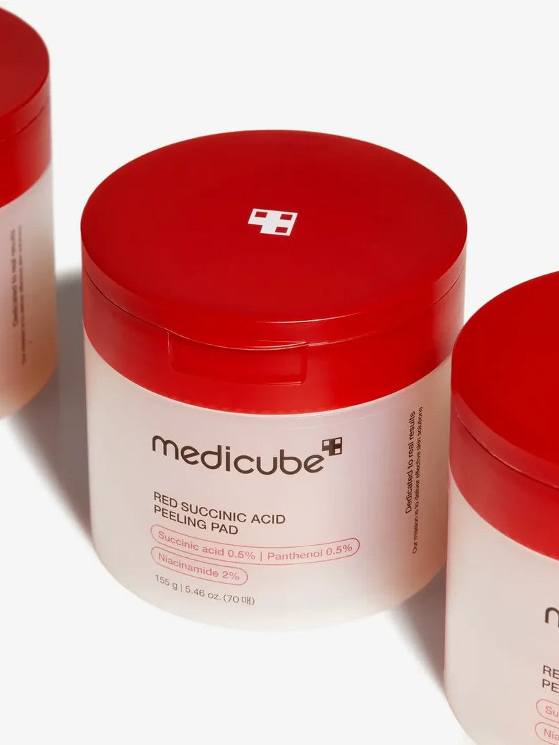 MEDICUBE Tampons Peeling à l'Acide Succinique Rouge 70 tampons